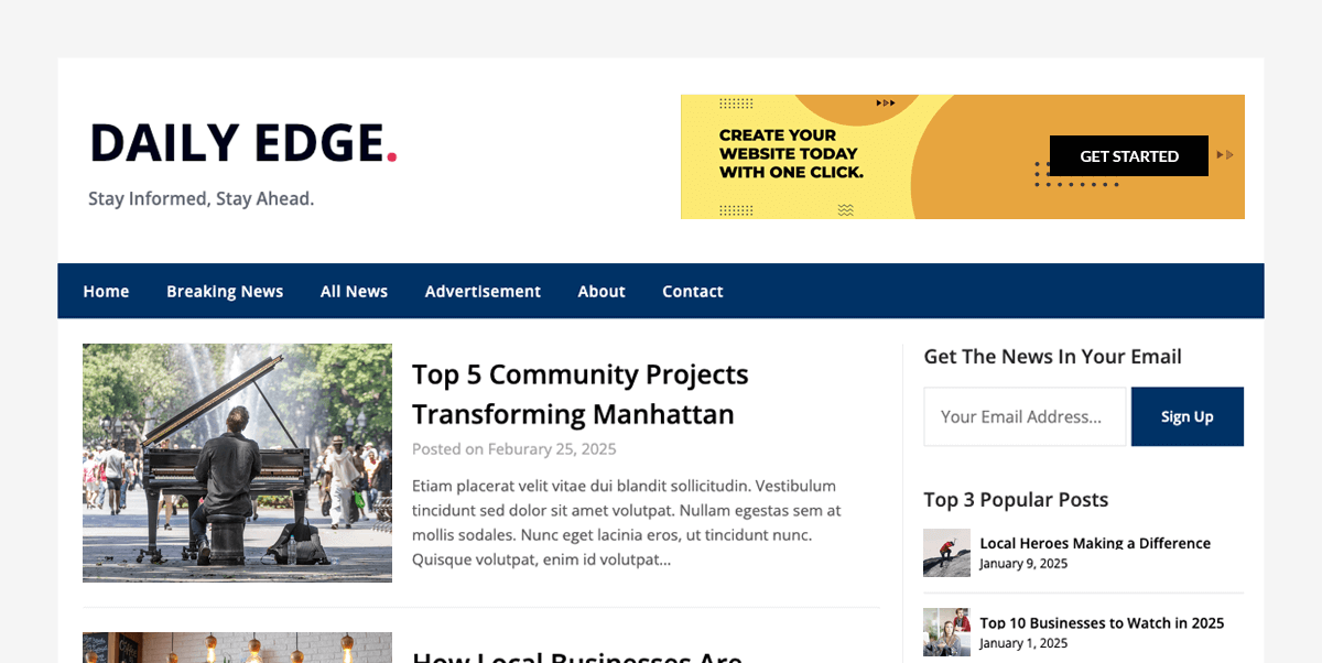 Newspaper Minimalistal